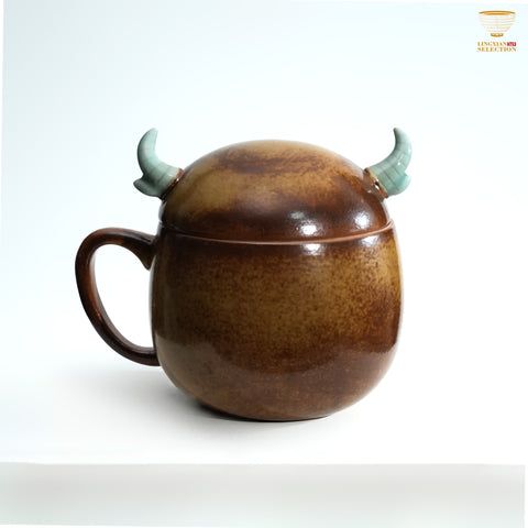 Jin Hongyang · Wood-Ash Glaze Mug Series｜High-Fired Wood Kiln · Handmade Ceramic Art · Unique Creative Design · Ideal for Daily Beverages