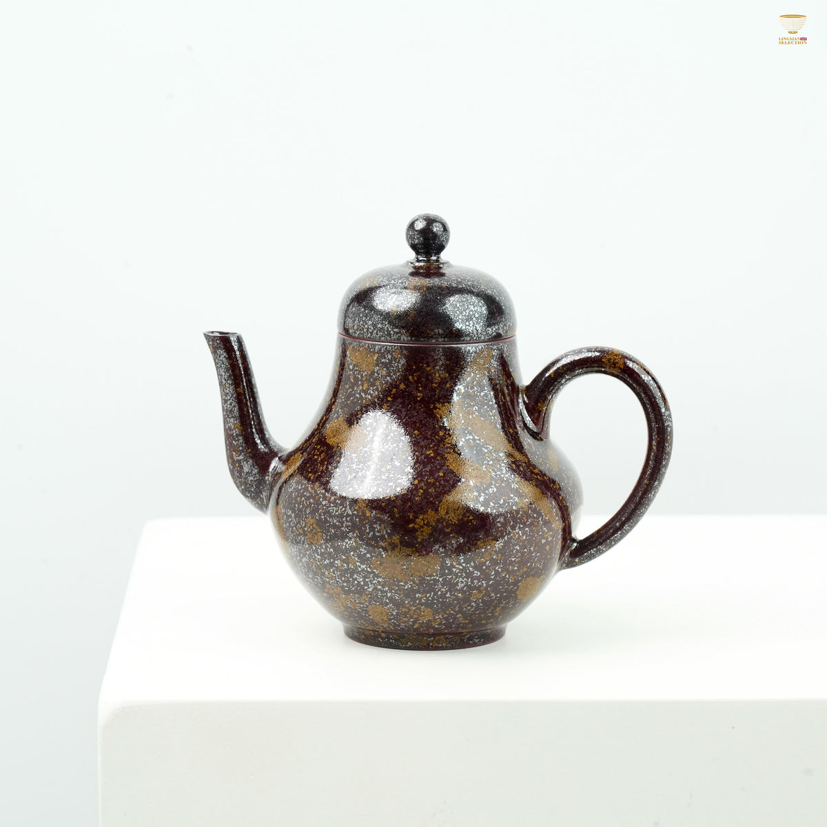 Li Kayang · Jiangzi Si Ting Teapot | Handcrafted Glazed Purple-Brown Yixing Style Pot · Oriental Tea Art · Collectible Gongfu Teaware