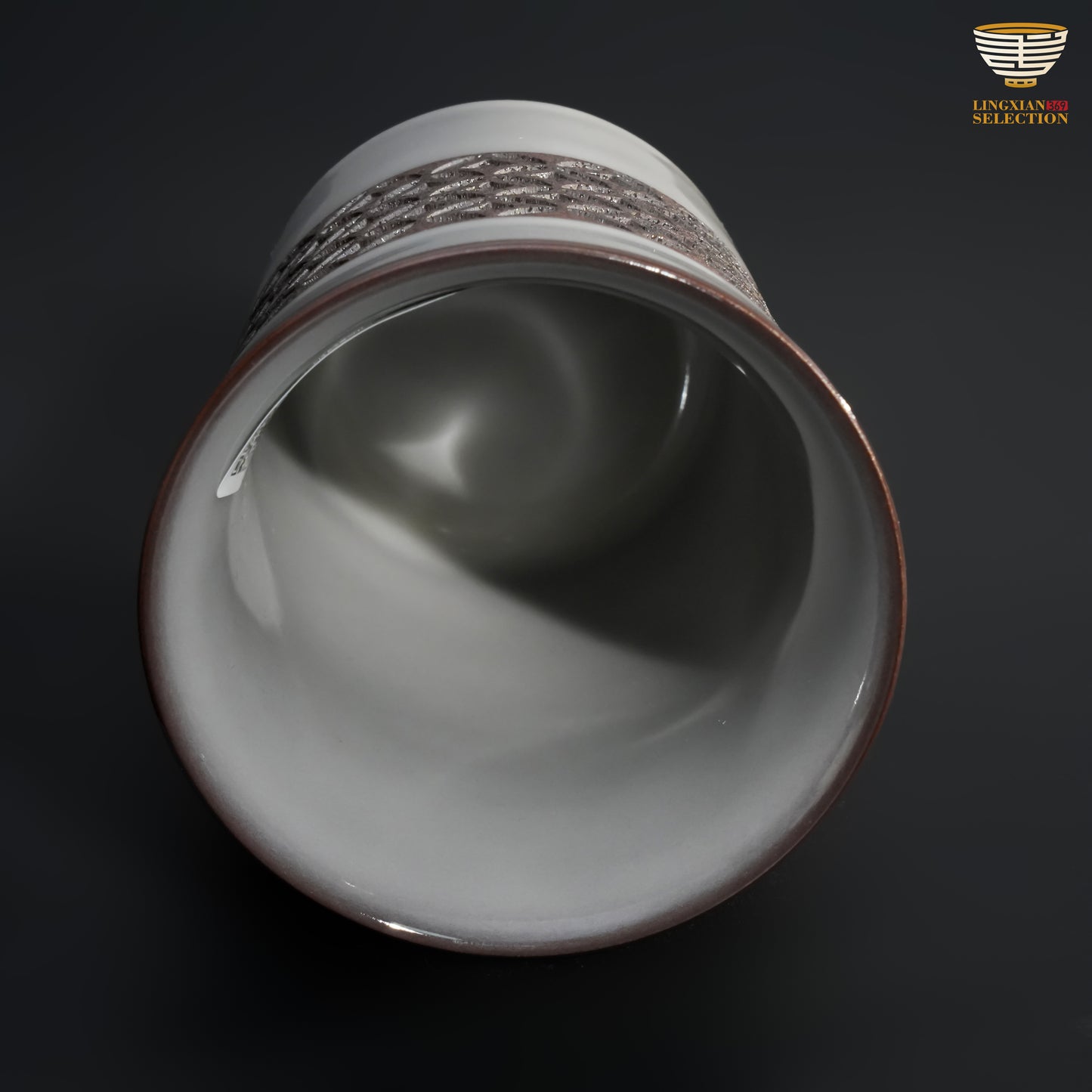 Wu Jun · “Wealth Encircles the Waist” Series Teacup｜Textured Band Design, Symbol of Abundance