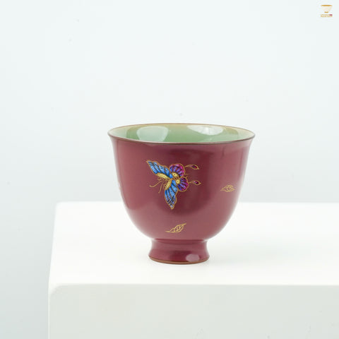 Celadon by Chen Huifang · Flying Wings Series Teaware  | Hand-Painted Butterfly Design Teacup | Elegant Gift for Women & Tea Gatherings
