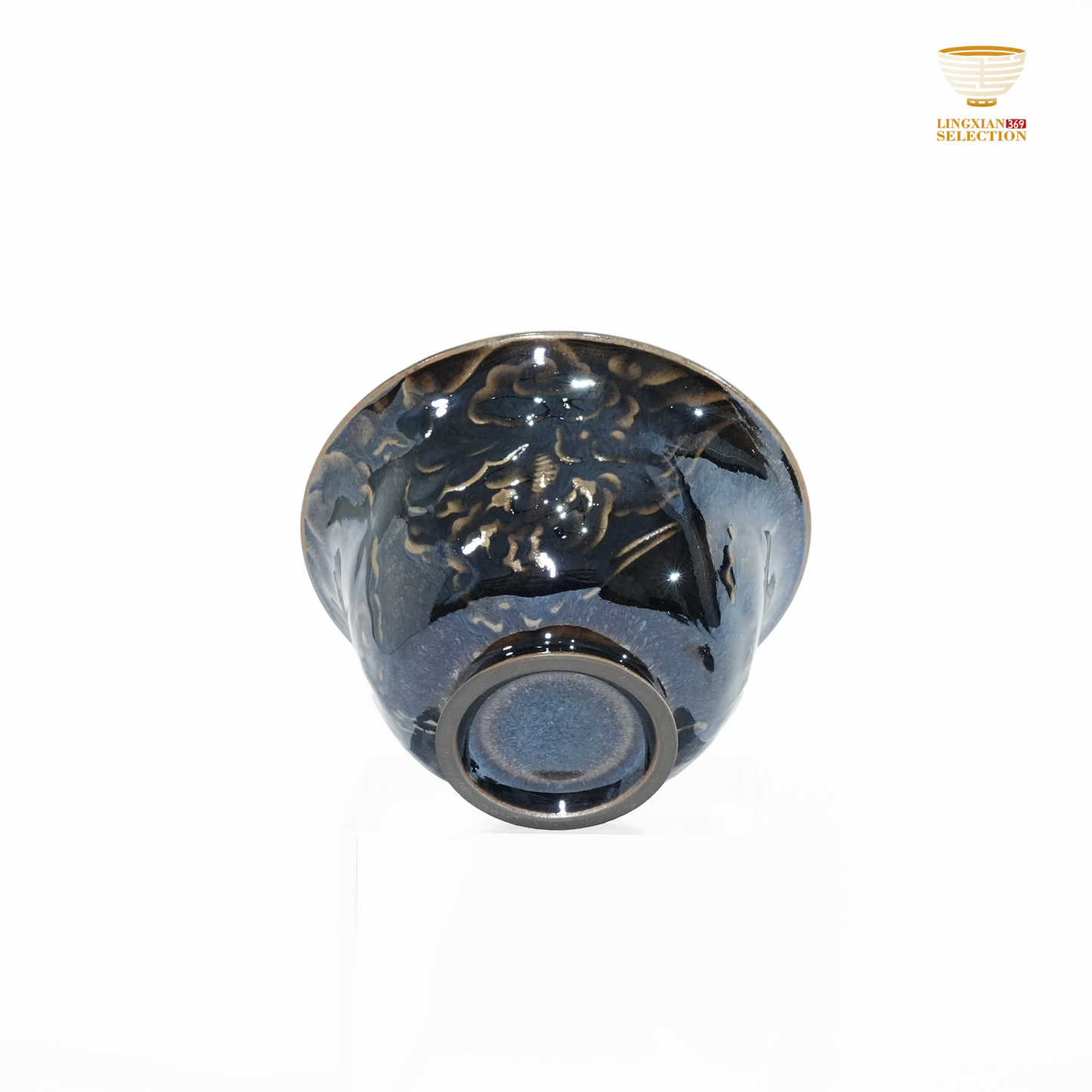 Bai Ding · Hidden Dragon Three Pieces Gaiwan | Flowing Iridescent Glaze · Subtle Majesty · Handcrafted Jian Ware Teaware