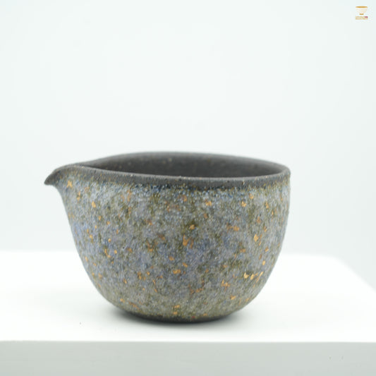 Gaoyue · Aged Rock-Mineral Minimalist Fair Cup | Handmade Mineral Teaware | Wabi-Sabi Aesthetic Simplicity