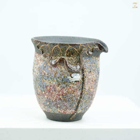 Gaoyue Aged Rock-Mineral Glaze “Harmony” Fair Cup | Handcrafted Sharing Pitcher | Oriental Wabi-Sabi Teaware