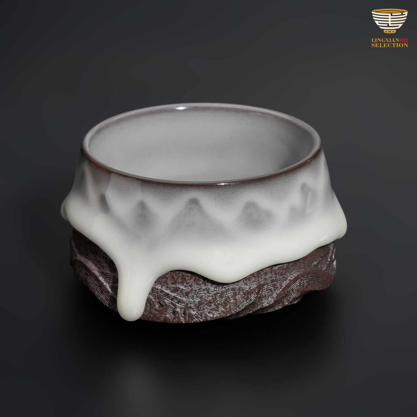 Wu Jun · Snowy Peaks & Rivers Series Teacup｜Handcrafted Art Reflecting the Mountains of the Plateau