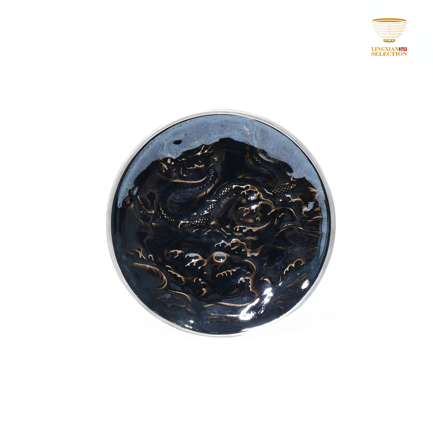 Bai Ding · Hidden Dragon Three Pieces Gaiwan | Flowing Iridescent Glaze · Subtle Majesty · Handcrafted Jian Ware Teaware