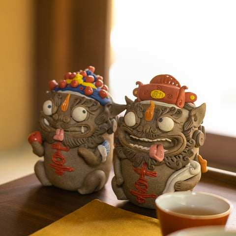 Bride & Groom Tea Pet Set – Elegant Wedding Gift for Couples | High-End Chinese Cultural Decor (Set of 2)