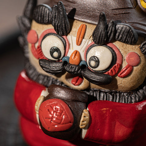 Ceramic Kung Fu Tea Pet – Zhong Kui Figurine & Incense Holder | Backflow & Stick Burner | Traditional Chinese Tea Gift