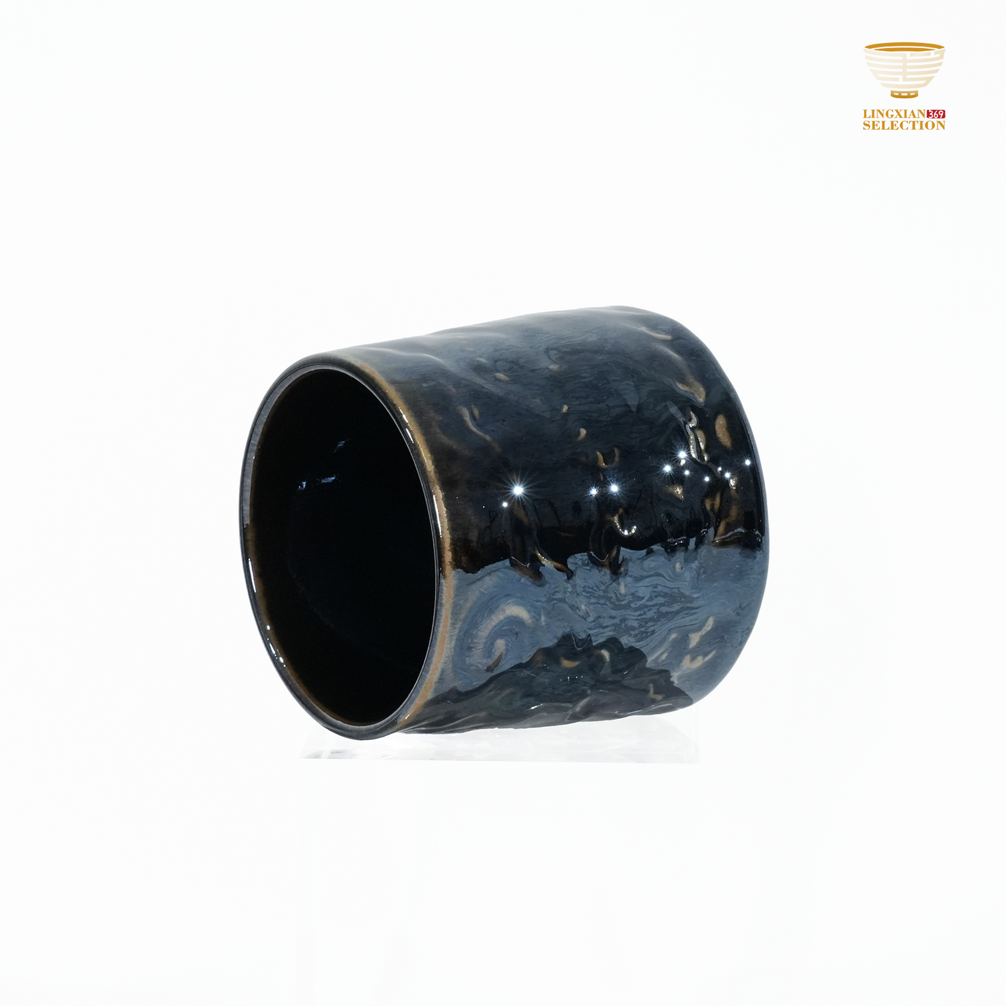 Bai Ding · Hidden Dragon Spinning Cup | Flowing Iridescent Glaze · Subtle Majesty · Handcrafted Jian Ware Teaware