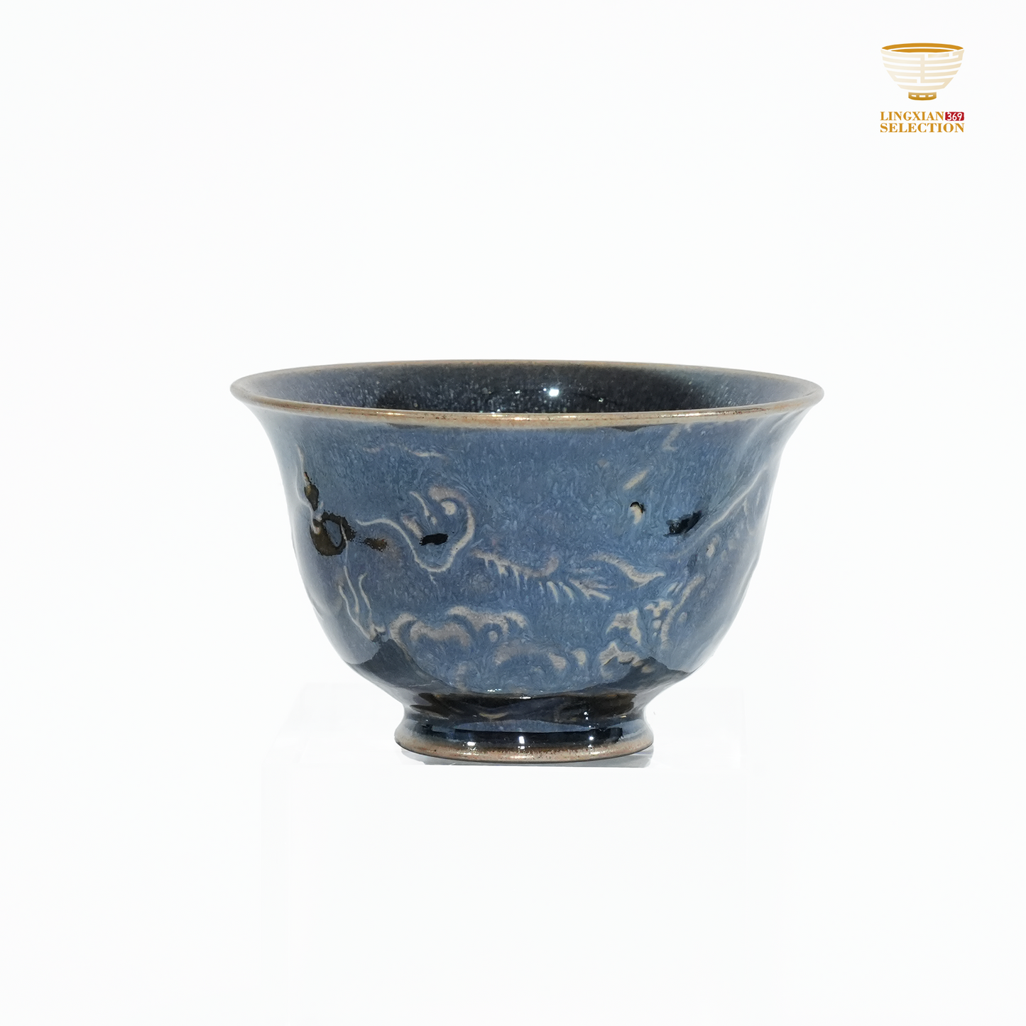 Bai Ding · Hidden Dragon Three Pieces Gaiwan | Flowing Iridescent Glaze · Subtle Majesty · Handcrafted Jian Ware Teaware