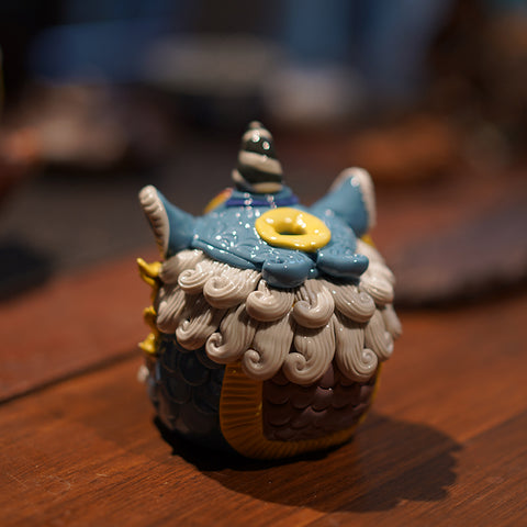 Chinese Lion Dance-Inspired Tea Pet – Backflow Incense Burner | Jingdezhen Porcelain | Traditional Chinese Gift