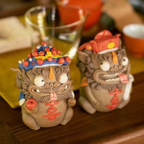 Bride & Groom Tea Pet Set – Elegant Wedding Gift for Couples | High-End Chinese Cultural Decor (Set of 2)