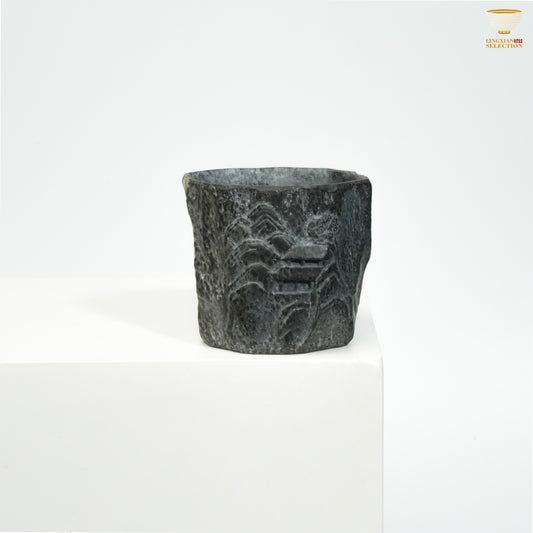 【Hunan Tillite Stone Landscape Cup 】｜Natural Stone Material · Hand-Carved Craftsmanship · Distinct Rock Texture · A Refined Choice for Tea Aesthetics