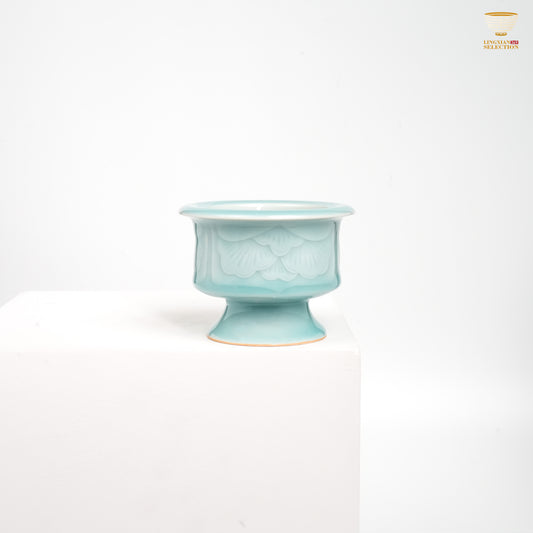 Jin Hongyang · Celadon Pink Blue Carved Incense Holder｜Hand-Carved · High-Fire Craftsmanship · Elegant Aromatherapy Vessel · Refined Choice for Ritual and Display