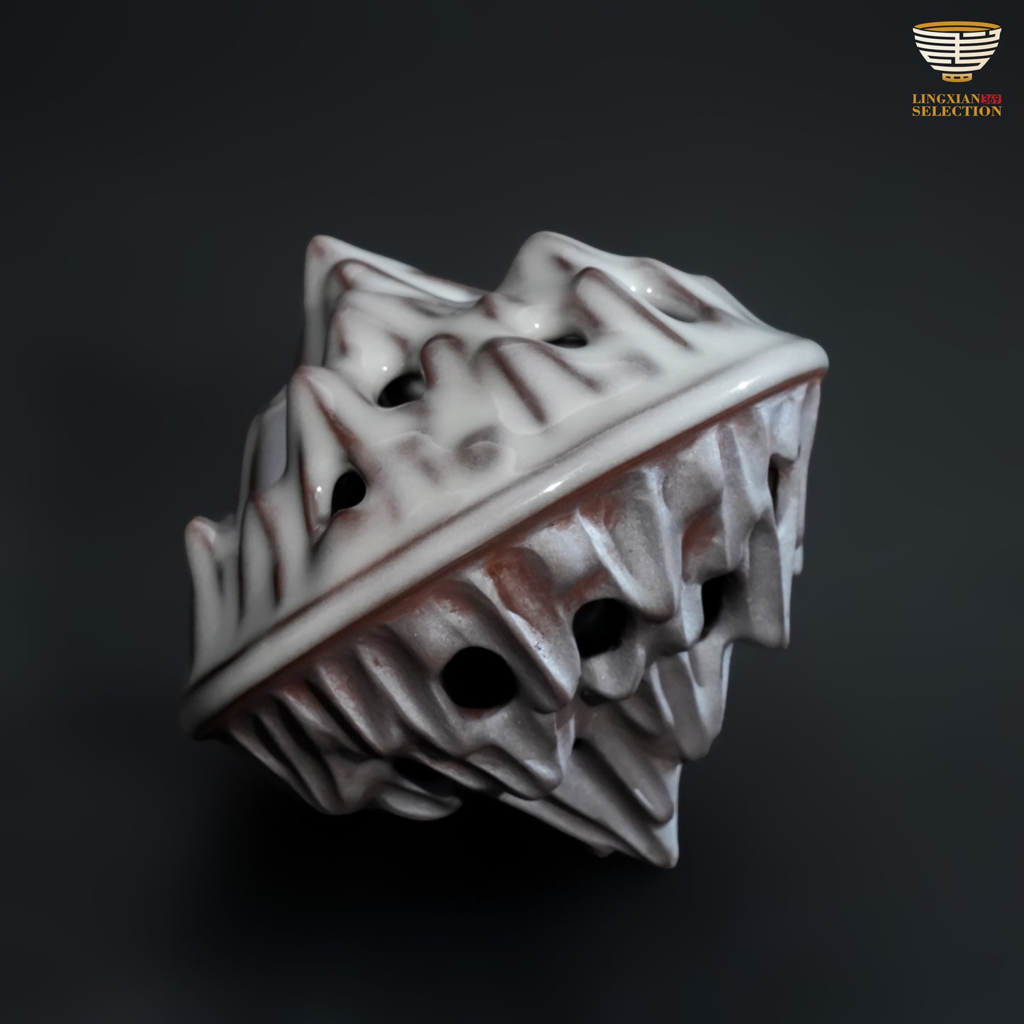 Wu Jun · Floating Mountain — Ethereal Mountain-Inspired Incense Holder｜Oriental Aesthetics · Handmade Ceramic Art Decor