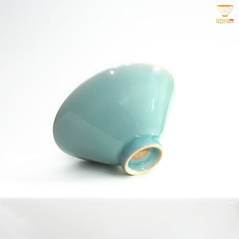 Jin Hongyang · Celadon Pink Blue Series Teacups | Lotus Petal Pattern · Handmade Porcelain · Smooth Celadon Glaze · Elegant Choice for Tea Table