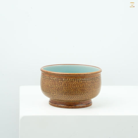 Huang Can Celadon Rust-Glaze “Turning the Tide” Jing’an Cup | Handcrafted Gongfu Teaware with Vintage Texture & Oriental Elegance