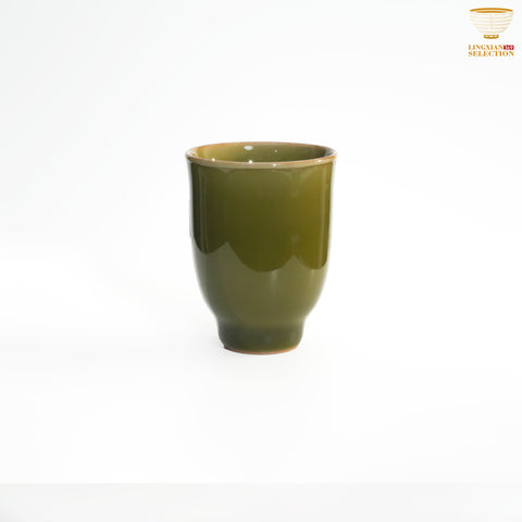 Jin Hongyang · Plum-Green Series Teacup｜Elegant Official Glaze · Handcrafted Artistry · Timeless Heritage Revived · A Curated Choice for the Tea Table