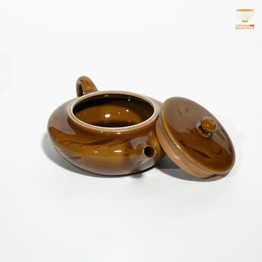 Liao Xinliang "Autumn Waters" Big Fish & Begonia Teapot | Celadon Art Ceramic Cup | Handmade · Minimalist & Elegant Drinking Cup
