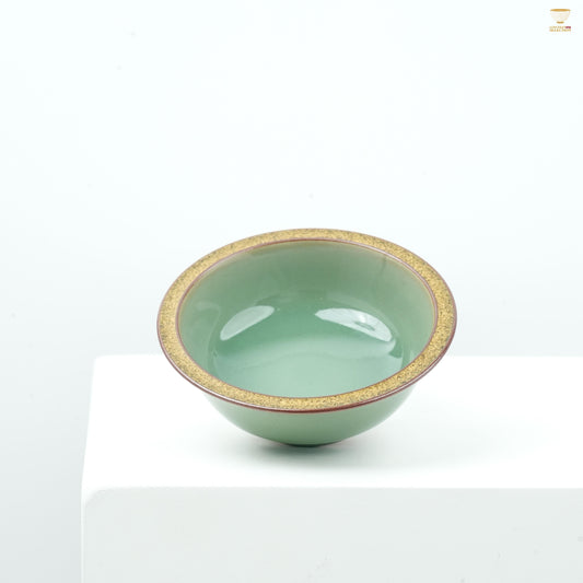 Celadon Teacup by Master Chen Huifang – Celadon Glaze with Tea Foam Rim, Two Elegant Shapes, Handcrafted Chinese Tea Aesthetics,  Jade Glaze Porcelain, Artistic Chinese Gift