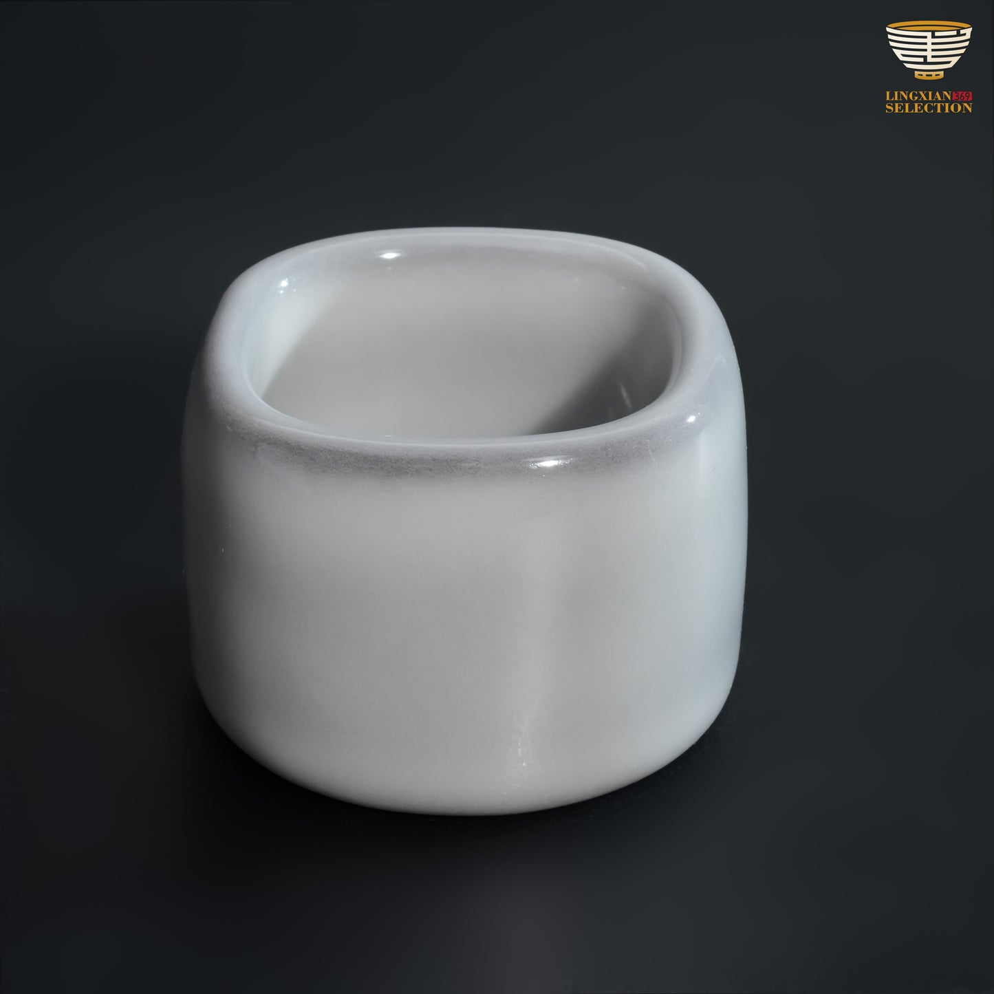 Wu Jun · Square Cup of Fortune & Jade｜A Sculpted Vessel of Elegance and Auspice