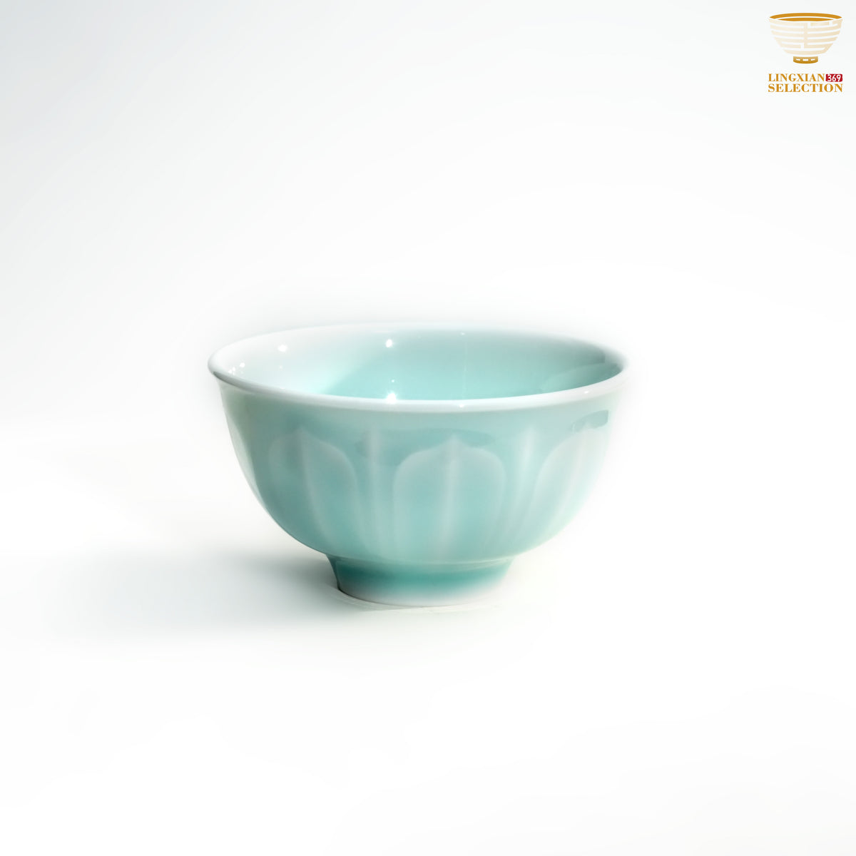 Jin Hongyang · Celadon Pink Blue Series Teacups | Lotus Petal Pattern · Handmade Porcelain · Smooth Celadon Glaze · Elegant Choice for Tea Table