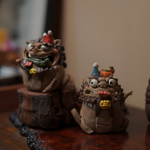 "Fortune & Harmony" Pixiu – Handcrafted Jingdezhen Ceramic Tea Pet & Incense Burner | Backflow & Stick Compatible | Traditional Chinese Tea Gift