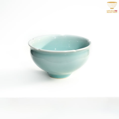 Jin Hongyang · Celadon Pink Blue Series Teacups | Lotus Petal Pattern · Handmade Porcelain · Smooth Celadon Glaze · Elegant Choice for Tea Table