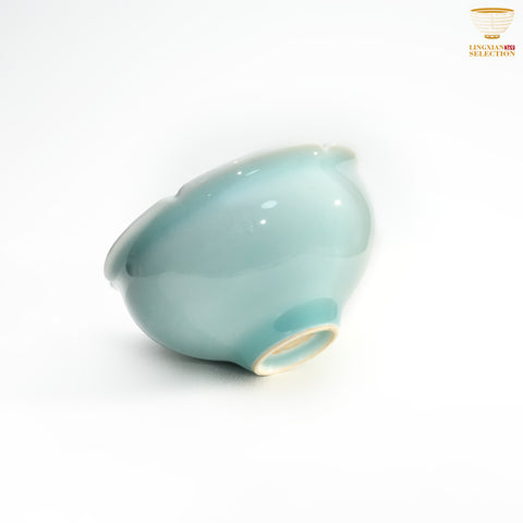 Jin Hongyang · Celadon Pink Blue Series Teacups | Lotus Petal Pattern · Handmade Porcelain · Smooth Celadon Glaze · Elegant Choice for Tea Table