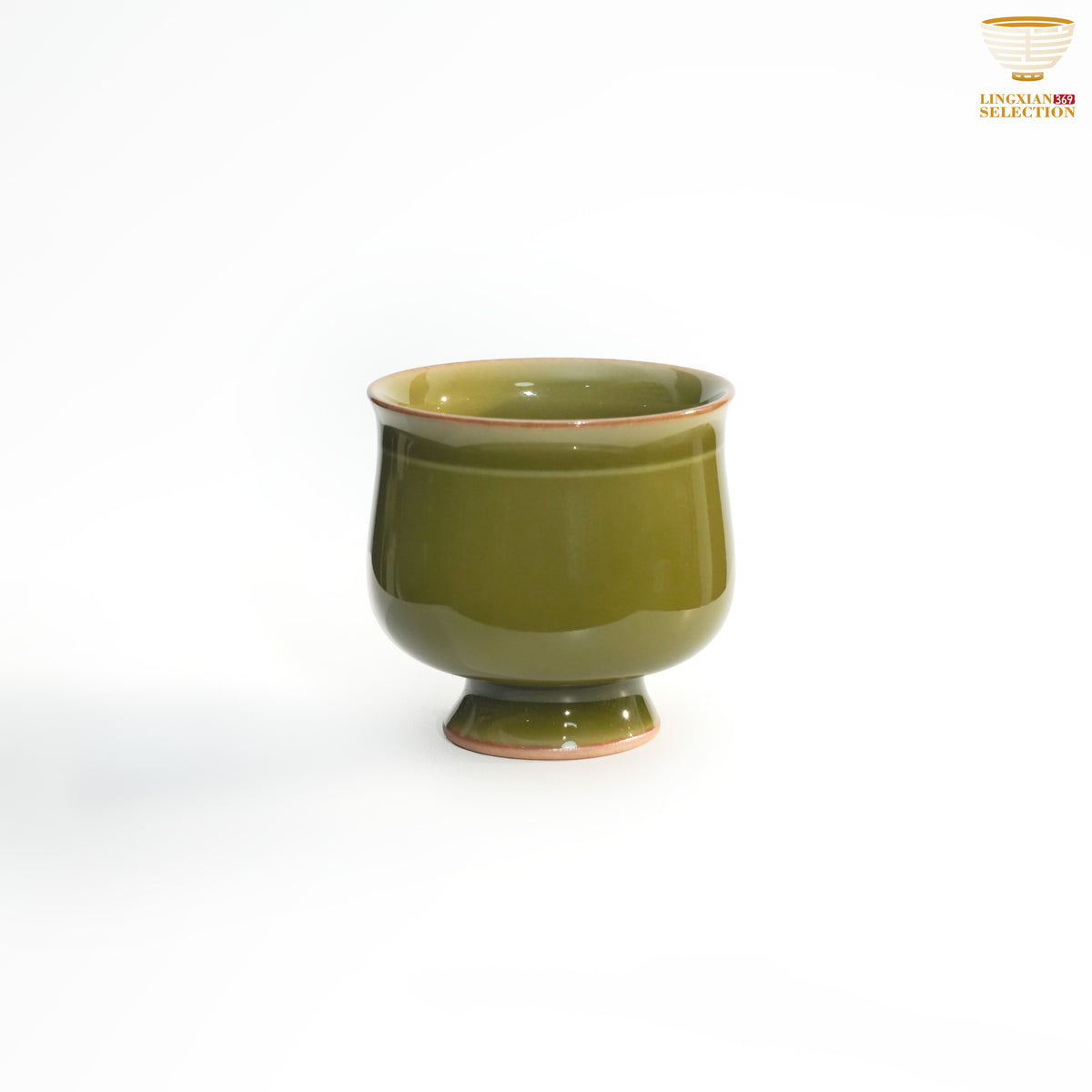 Jin Hongyang · Plum-Green Series Teacup｜Elegant Official Glaze · Handcrafted Artistry · Timeless Heritage Revived · A Curated Choice for the Tea Table