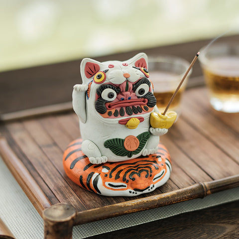 Tiger Lid Holder & Tea Coaster – Adorable Tea Table Decor | Traditional Chinese Tea Gift