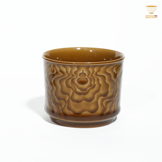 Liao Xinliang "Autumn Waters" Blessings Unending Horizon Teacup | Celadon Art Ceramic Cup | Handmade · Minimalist & Elegant Drinking Cup