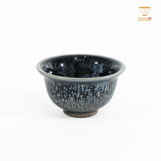 Bai Ding · Reminiscence of Jiangnan Hand-Press Cup | Iridescent Glaze · Timeless Elegance · Handcrafted Jian Ware Teacup