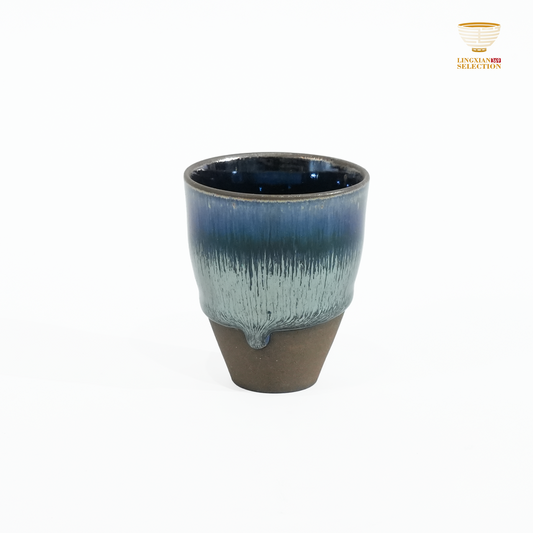 Bai Ding · Water Sprout Bullet Cup | Fluid Grace · Luminous Glaze Fire · Handcrafted Jian Ware Teacup