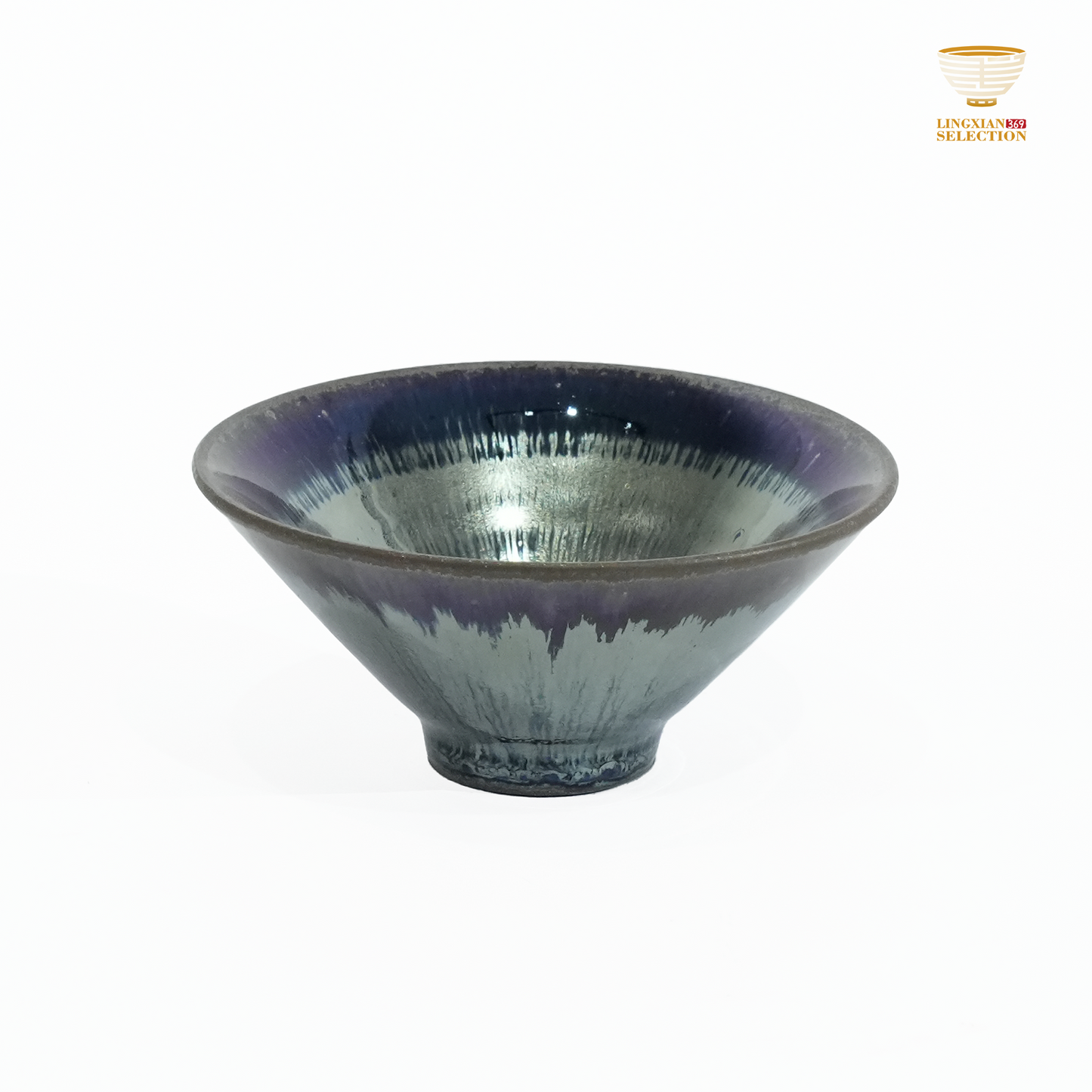 Bai Ding · Water Sprout Bamboo Hat Cup | Fluid Grace · Luminous Glaze Fire · Handcrafted Jian Ware Teacup