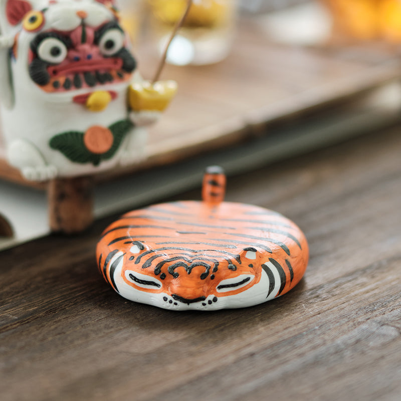 Tiger Lid Holder & Tea Coaster – Adorable Tea Table Decor | Traditional Chinese Tea Gift