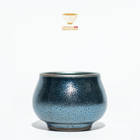 Huang Changfa Master “Que Yu” collection teacup blue Jianzhan teacup