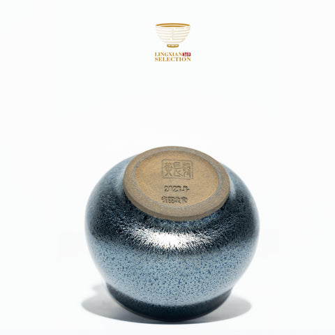 Huang Changfa Master “Que Yu” collection teacup blue Jianzhan teacup