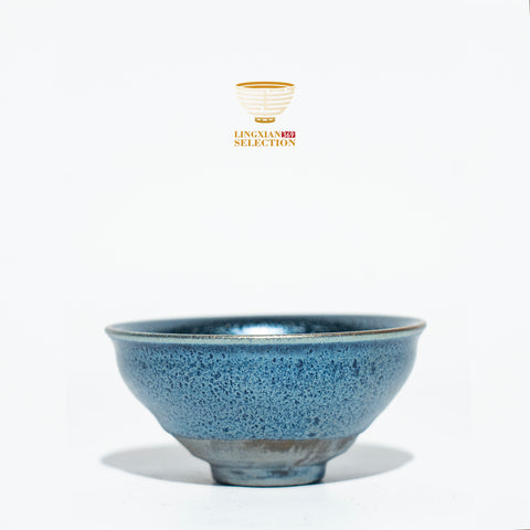 Huang Changfa Master “Que Yu” collection teacup blue Jianzhan teacup