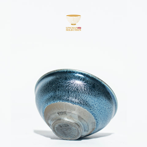 Huang Changfa Master “Que Yu” collection teacup blue Jianzhan teacup