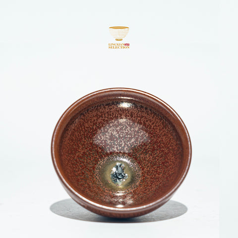 Zhou Jiayong Forbidden City red Aerolite Constraint-Rim shape cup