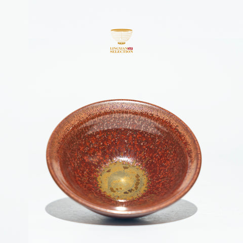 Zhou Jiayong Gold flower&Forbidden City red Minister Cap shape cup