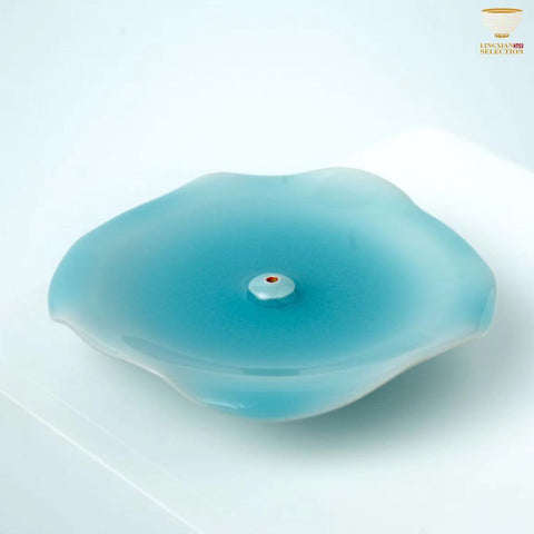 Celadon Lotus Leaf Incense Holder From Jin Hongyang｜Handcrafted Aromatherapy Burner｜Tranquil Zen Tea Space Ornament