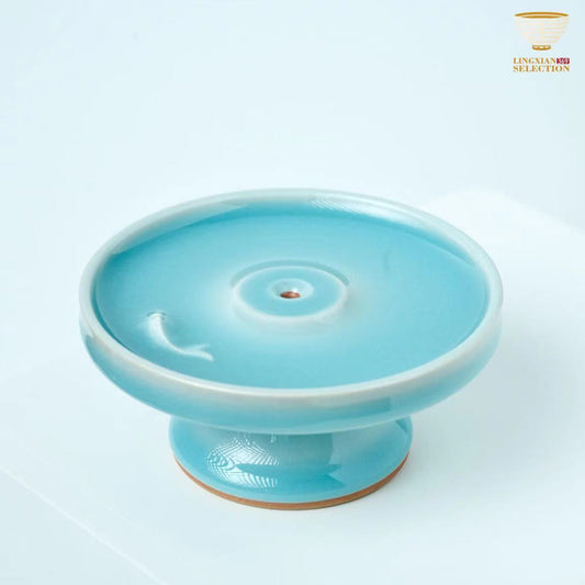 【Jin Hongyang Single Carp Incense Stick Holder】 Pedestal Tray with 3D Fish｜Elegant Tea & Zen Decor