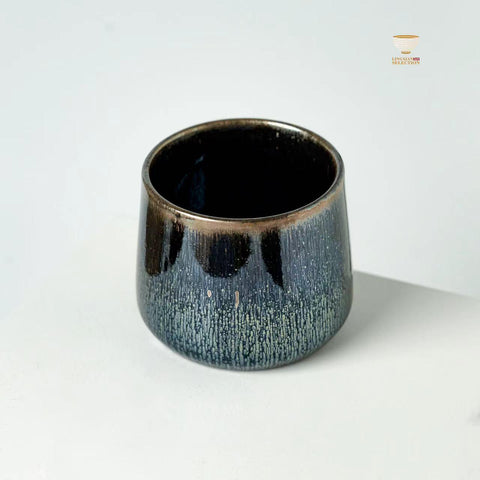 Bai Ding Water Sprout & Latent Grain Spinning Teacup | Whiskey Cup｜Master Cup with Swivel Base | Handcrafted Chinese Gongfu Teaware
