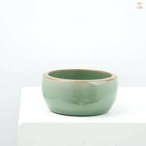 Celadon Teacup by Master Chen Huifang – Celadon Glaze with Tea Foam Rim, Two Elegant Shapes, Handcrafted Chinese Tea Aesthetics,  Jade Glaze Porcelain, Artistic Chinese Gift