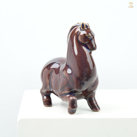 Li Kayang · Zixia Tang Horse Figurine | Handcrafted Ceramic Sculpture · Oriental Elegance · Tang Dynasty Style Decorative Art Piece