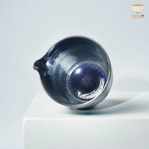 【Tender Sprout Sharing Cup from BaiDing Studio】 Handmade Gongdao Cup｜Iridescent Glazed Fair Cup for Gongfu Tea｜Collector’s Ceramic Teaware