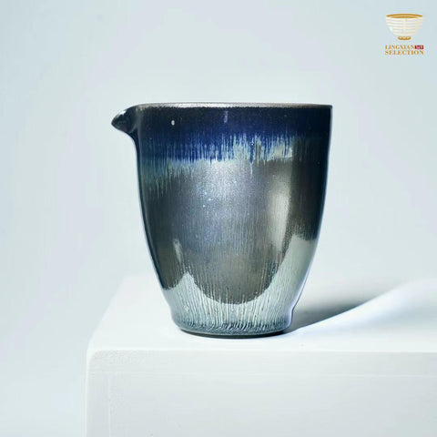 【Tender Sprout Sharing Cup from BaiDing Studio】 Handmade Gongdao Cup｜Iridescent Glazed Fair Cup for Gongfu Tea｜Collector’s Ceramic Teaware