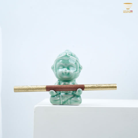 Celadon Monkey King Figurine Tea Knife From Lei Huixian｜Hidden Tea Knife in Golden Staff｜Kung Fu Tea Accessory & Collectible